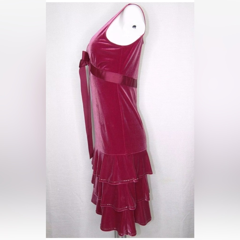 Moda International Small Ruby Red Soft Velour Dre… - image 3